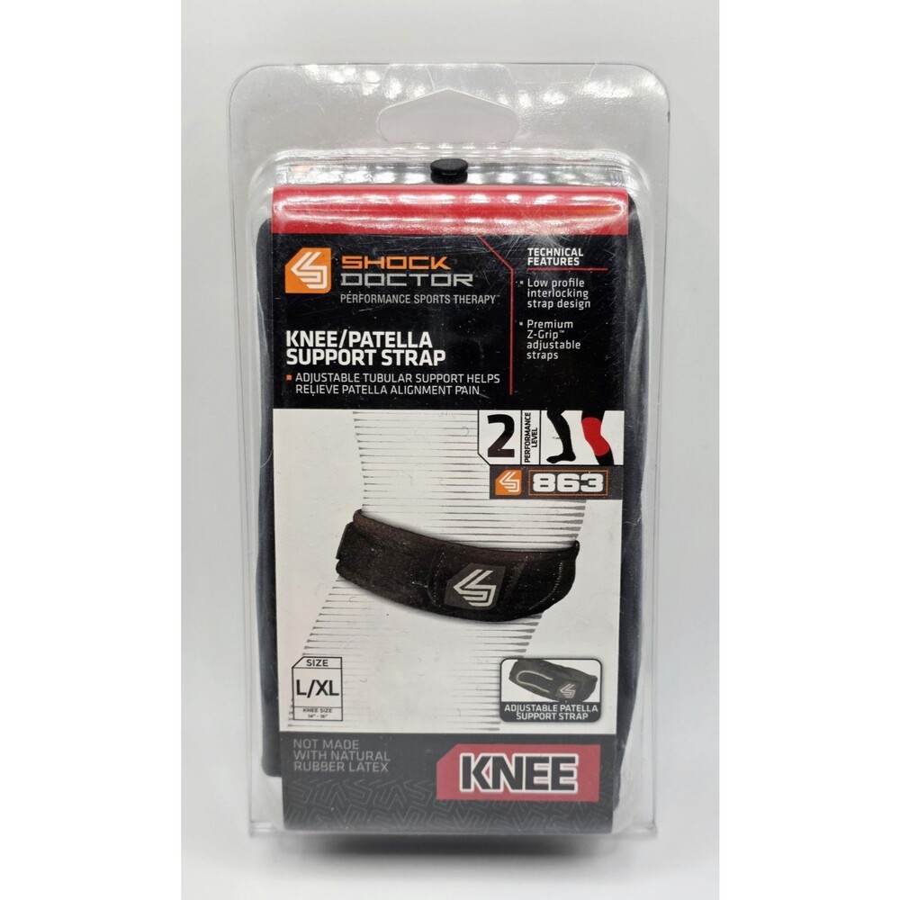 Shock Doctor 863 Knee / Patella Support Strap - Black - Size L/XL - NEW